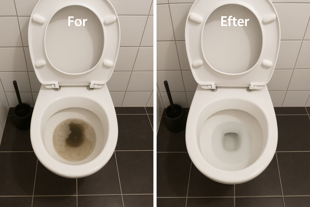 Tilstoppet toilet wc