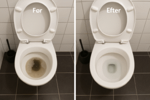 Tilstoppet toilet wc