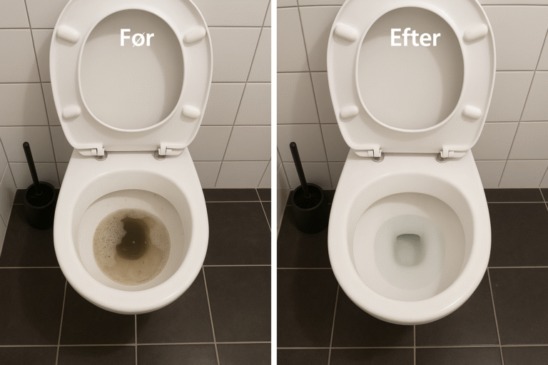 Tilstoppet toilet wc